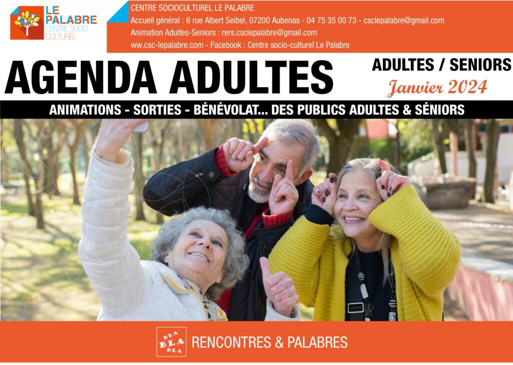 AGENDA MENSUEL – Centre socio-culturel Le Palabre